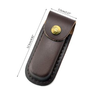 Leathers Knife Pouches Handmade Knife Holsters Belt Loop Case Holder Bag Folding Knife Sheath for Cutting Tool Carriers Folding Knife Pouches Holsters