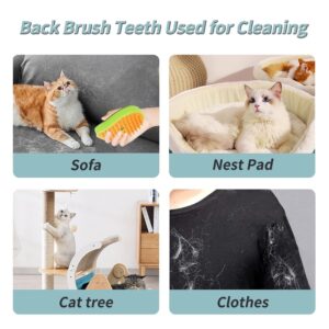 Cat Steam Brush, 3 In1 Spray Cat Brush, Self Cleaning Cat Steamy Brush, Cat Steamy Brush for Massage, Steam Pet Brush for Removing Tangled and Loosse Hair (Green)