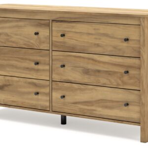 Signature Design by Ashley Hallityn Coastal 6-Drawer Dresser with Safety Stop and Scalloped Design, White