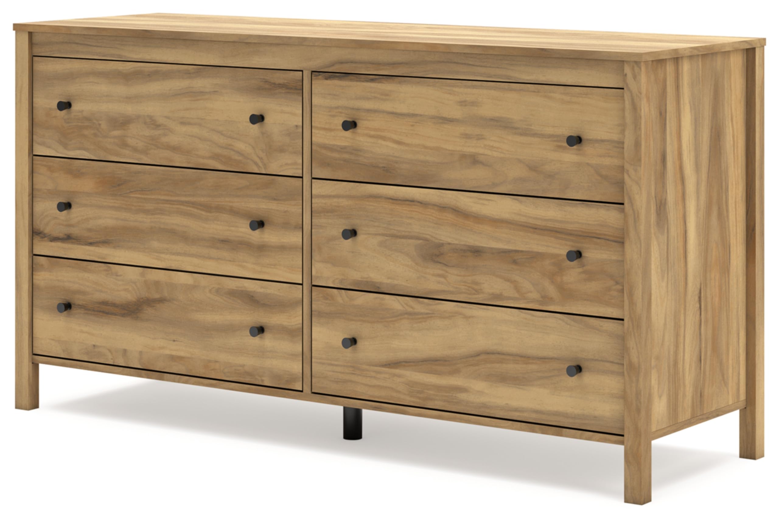 Signature Design by Ashley Hallityn Coastal 6-Drawer Dresser with Safety Stop and Scalloped Design, White