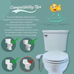 LAVE ME Bidet Attachment for Better Personal Hygiene, Toilet Sprayer, Bidgets For Toilets, Bidet Sprayer For Toilets, Non-Electric Bidet, Bidays For Toilets, Ducha Para Toilet, Baday