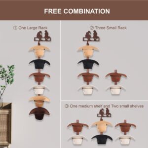 CANWUPON Cowboy Hat Rack Holder for Wall - Wild Western Style Design Hat Organizer with 6 Hat Hooks for Wall Mount, Hat Stand and Hanger for Storage and Organization (Cowboy Lover)