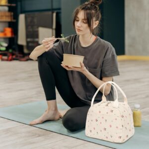 BTOOP Lunch Box for Women Kids Girls Insulated Lunch Bag Cute Corduroy Lunchbox Adults Small Lunch Tote Bags Reusable Cooler for Work Office School Picnic Travel