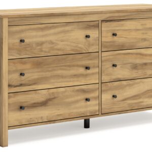 Signature Design by Ashley Hallityn Coastal 6-Drawer Dresser with Safety Stop and Scalloped Design, White