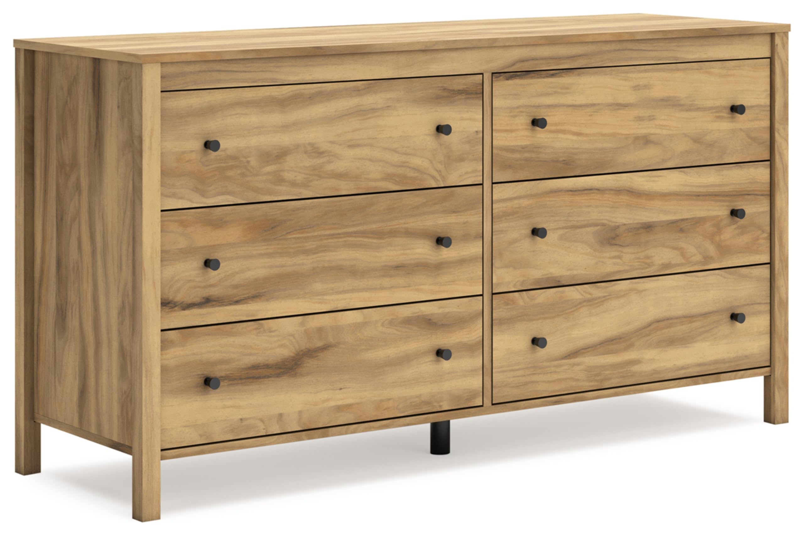 Signature Design by Ashley Hallityn Coastal 6-Drawer Dresser with Safety Stop and Scalloped Design, White