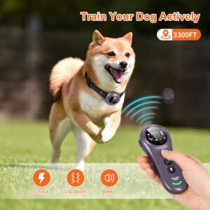 Neoally 2 in 1 Dog Training and Bark Control Collar: Smart Anti Barking Collar with and with No Remote for 5-150 lbs Small Medium Large Dogs. Rechargeable and Waterproof Receiver (Purple)