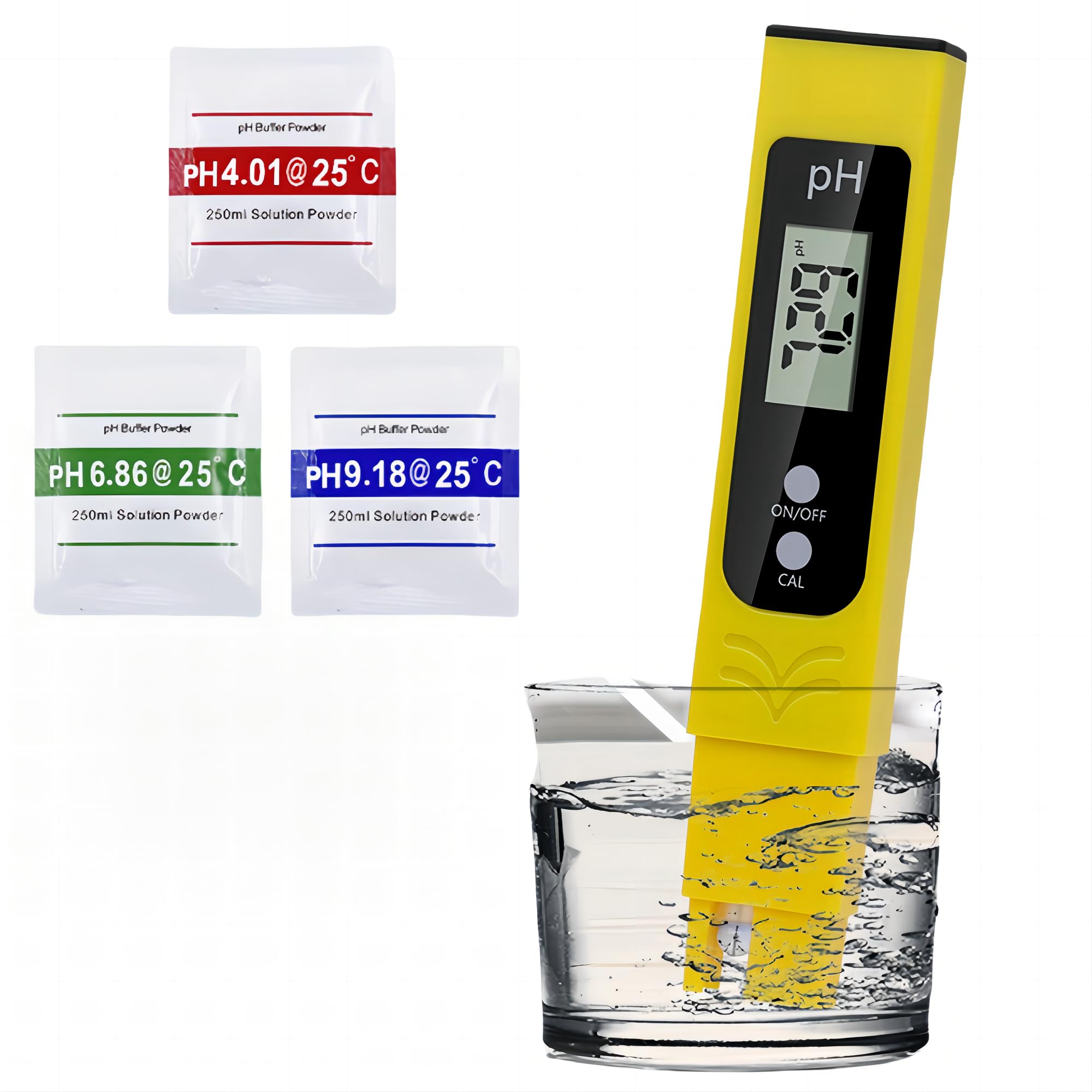 Aerkersun Digital pH Meter for Water, 0.01High Precision Pocket Size Water Quality Tester, 0-14 pH Measurement Range Digital, ATC pH Tester for Hydroponics, Drinking Water and Pool