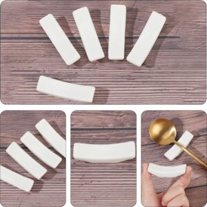 CRASPIRE 6Pcs Ceramic Chopstick Rests Japenese Chopsticks Holders White Chopsticks Stands for Home, Hotel, Restaurant Durable Chopsticks Holders, Spoon Fork Stand Rack Set Decoration Kitchen Gift