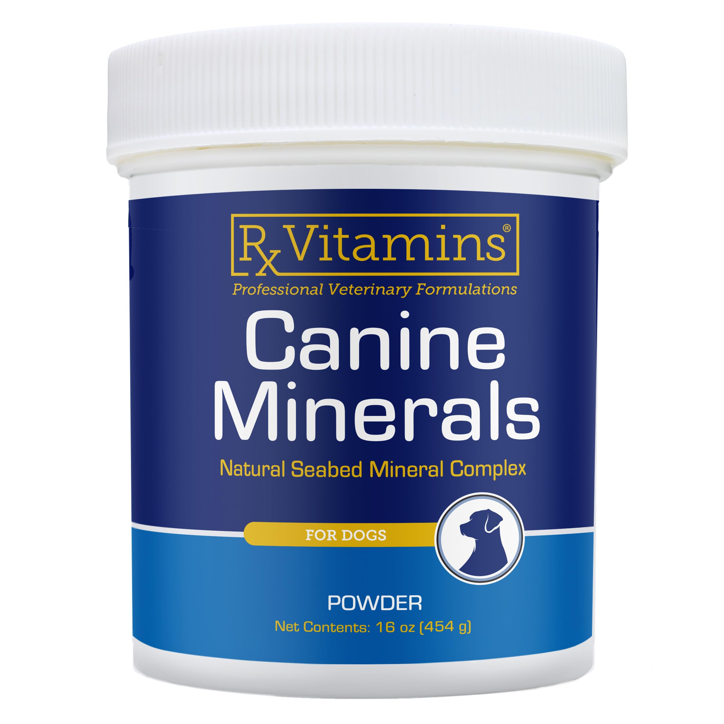 Rx Vitamins Canine Minerals - Essential Minerals for Dogs - Calcium Powder for Dogs & Magnesium for Dogs - Dog Iron Supplement - Bone and Joint Supplement for Dogs and Dog Immune Support - 16oz