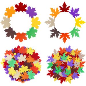 Exquiss 3200pcs Fall Crafts Kits Autumn Leaf Shape Tissue Paper for Kids’ Creative Fall Craft Fall Luminaries Mason Jar Leaf Lantern Arts Thanksgiving Halloween Art