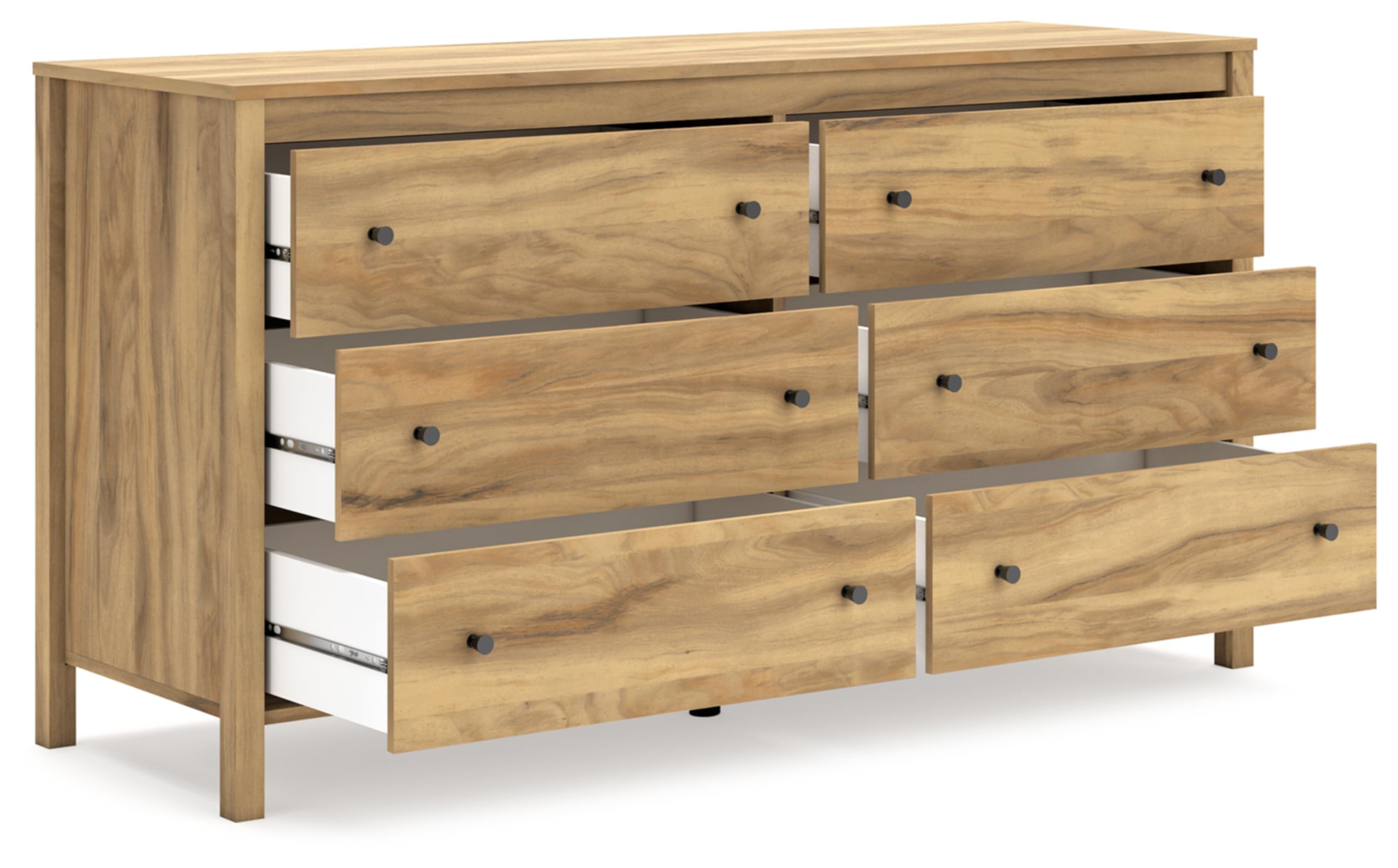 Signature Design by Ashley Hallityn Coastal 6-Drawer Dresser with Safety Stop and Scalloped Design, White