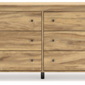 Signature Design by Ashley Hallityn Coastal 6-Drawer Dresser with Safety Stop and Scalloped Design, White