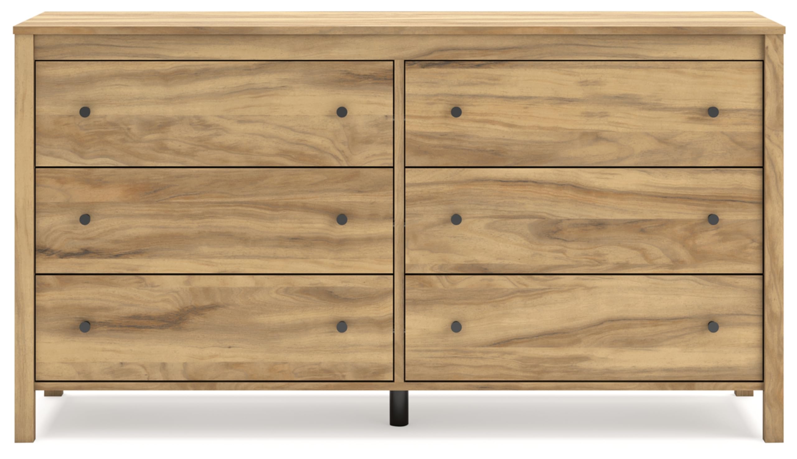 Signature Design by Ashley Hallityn Coastal 6-Drawer Dresser with Safety Stop and Scalloped Design, White