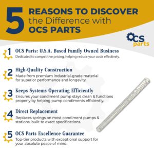 OCS Parts 82077 10-Inch Spring for Server Food Service Pumps | 2-Pack | Condiment Pump Replacement Spring Replaces Server 82077