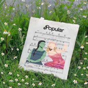 G2TUP Elphaba & Glinda Musical Tote Bag Elphaba & Glinda Fans Gift Elphaba Popular Musical Shoulder Bag Glinda Musical Merch (Popular TG)