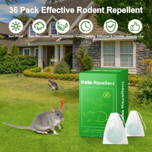 36 Pack Mice Repellent - Peppermint Oil Rat Repellent Ball for House Garage Garden Car Engine Indoor, Mouse Deterrent for Outdoor, Keep Mice Out Natural Pest Repellent Pet Safe