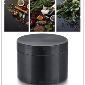 2.5inch Spice Grinder Zinc Alloy Mills(Black) -Suitable Kitchen