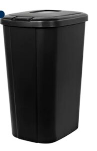 generic 13.3 gallon trash can, plastic touch top kitchen trash can, black