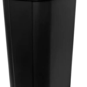 Generic 13.3 Gallon Trash Can, Plastic Touch Top Kitchen Trash Can, Black