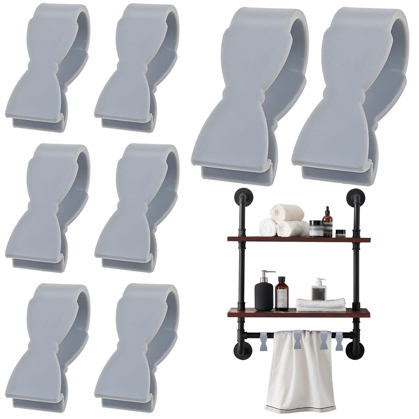 8 PACK Hand Towel Clips for Kitchen, Hand Towel Clips for Kitchen Oven, Bathroom Towel Rack, for Kitchen, Oven Handle, Bathroom Towel Rack, Dishwasher, Stove