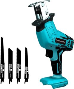 cordless brushless power reciprocating saws tool 0-3000 rpm for makita 18v lxt bl1850b battery compact one-handed recipro saw for wood/metal/pvc cutting（no battery）