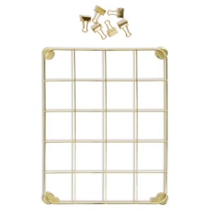 u brands® magnetic photo grid with hooks, 9" x 6-1/4", gold