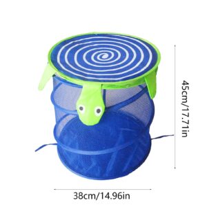 Generic Cute Animal Laundry Basket | Net Toy Storage | Mesh Laundry Storage | Laundry Hamper with Handle Foldable Laundry Bin, Animal Themed Laundry Basket Perfect for Plush Storage, Clothes, turtle