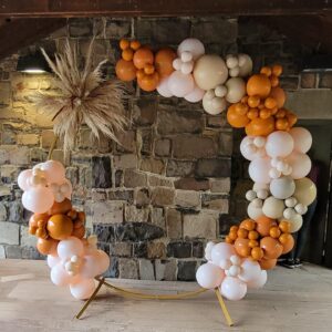 Fall Balloons Garland Arch Kit - Double Stuffed Matte Burnt Orange Cream Peach Apricot Terracotta Latex Balloon Different Sizes 18 12 10 5In Fall Ballon for Baby Shower Party Holiday