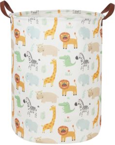 ddbasket kids laundry hamper baby hamper for nursery boy and girl .animal hamper cute kids toys storage bin organizer room decor for home(cute animal)