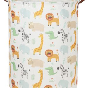 DDBASKET Kids Laundry Hamper Baby Hamper for Nursery Boy and Girl .Animal Hamper Cute Kids Toys Storage Bin Organizer Room Decor for Home(Cute animal)