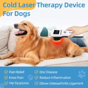 GOVW Cold Laser Therapy Device for Dogs, Infrared Light Therapy Wand, 2x940nm+2x850nm+16x650nm, Red Light Therapy for Hip & Joint Care Arthritis Pain Relief, Low Level Laser Therapy for Wound Healing