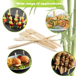 360 PCS Bamboo Skewers, 4.7 Inches Wooden Skewers, Skewers for Appetizers Wide Flat Paddle, Skewer Sticks for Cocktail Fruit BBQ Sandwich Drink Party Supplies