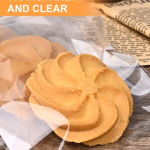 300 Pcs Self Adhesive Cookie Bags, 4x6 Inches Self Sealing Cellophane Bags, Clear Resealable Cellophane Bag for Packaging, Cookies, Gifts, Candy, Food