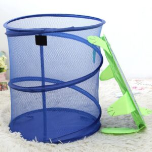 Generic Cute Animal Laundry Basket | Net Toy Storage | Mesh Laundry Storage | Laundry Hamper with Handle Foldable Laundry Bin, Animal Themed Laundry Basket Perfect for Plush Storage, Clothes, turtle