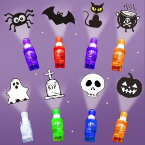 40 pcs halloween party favors finger lights: glow in the dark light up halloween toys bulk for kids halloween goodies bags fillers halloween gifts classroom prizes party decorations trick or treat