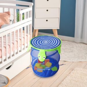 Generic Cute Animal Laundry Basket | Net Toy Storage | Mesh Laundry Storage | Laundry Hamper with Handle Foldable Laundry Bin, Animal Themed Laundry Basket Perfect for Plush Storage, Clothes, turtle