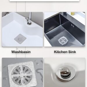 30PCS Pack 4" X 4" Disposable Shower Drain Hair Catcher, Floor Drain Sticker, Bathroom,Bathtub,Sink, Kitchen,Drain Mesh Cover,Drain Mesh Strainer