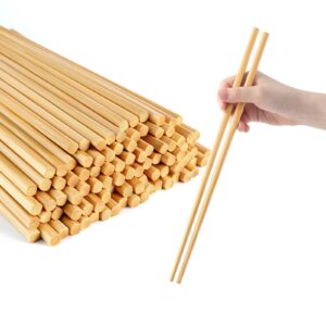 muguning 50 pairs long bamboo chopsticks, 11.8 inches reusable extra-long hotpot chopsticks dishwasher safe for cooking eating (30cm)