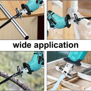 Cordless Brushless Power Reciprocating Saws Tool 0-3000 RPM for Makita 18V LXT BL1850B Battery Compact One-Handed Recipro Saw for Wood/Metal/PVC Cutting（No Battery）