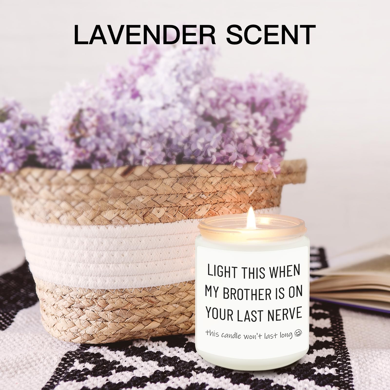 Sister in Law Gifts, Sister-in-Law Funny Birthday Candle Gift for Women - Christmas Mothers Day Future Sister in Law Wedding Presents Ideas Unique Lavender Candle