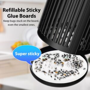 15 pcs Glue Board Refills for Fruit Fly Traps Indoors, 4 1/2 inch Replacement Sticky Boards for Gnats Moths Mosquitos Pest Control, Refill Pack of 15