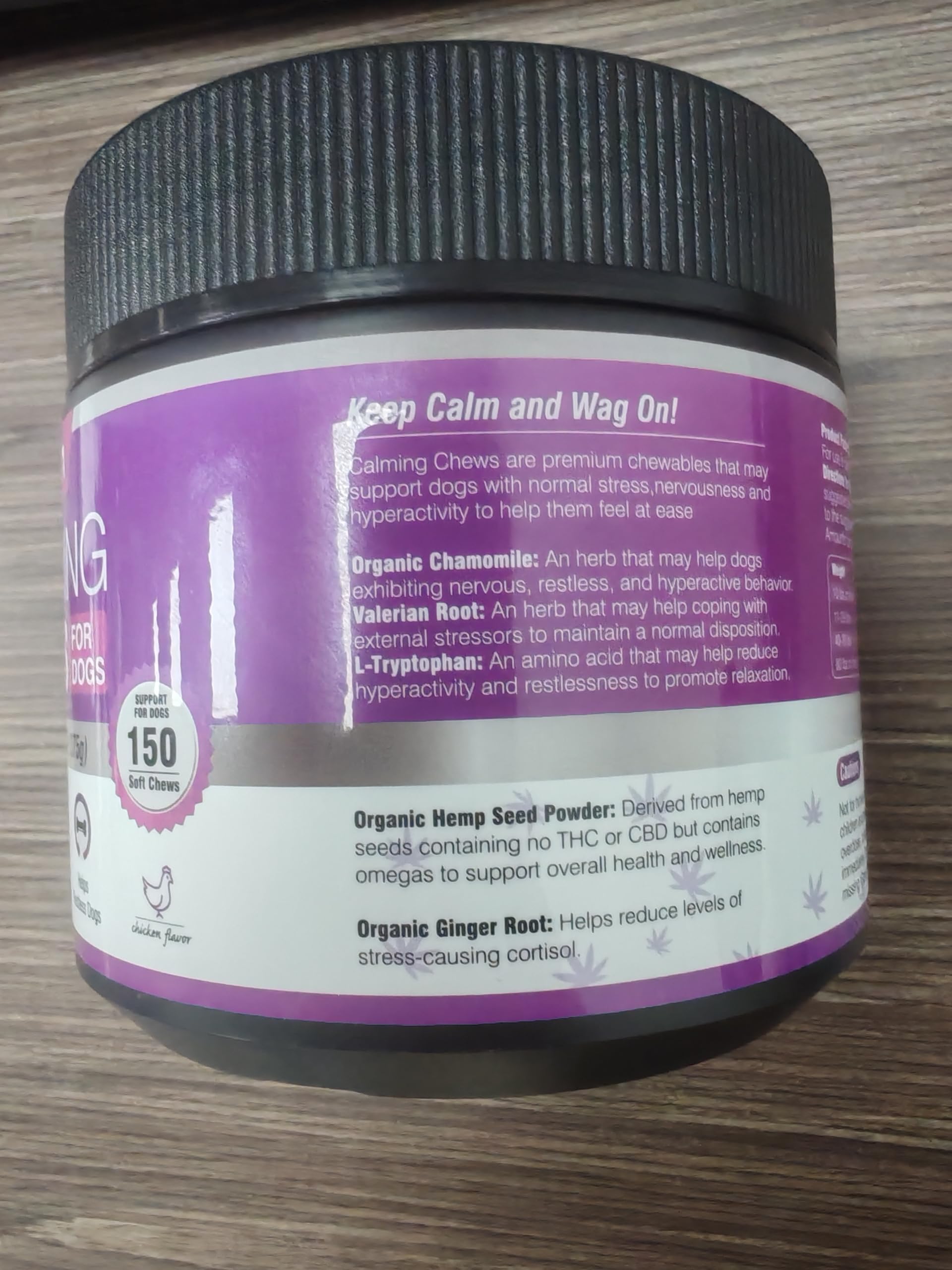 Hemp Dog Calming Treats and Bites Calming Chews for Dogs 150PCs with Hemp Oil - Anxiety and Stress Relief for Dogs Puppy Melatonin Sleep Aid Calm Dog, Noise, Thunder, Barking, Separation, Chewing