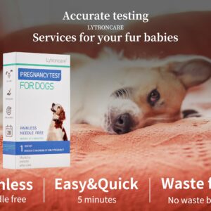 Dog Pregnancy Test at Home, 98% Accuracy, Painless to get Sample No Equipment Required Qucik Result at 5 Minutes Easy NO Mess