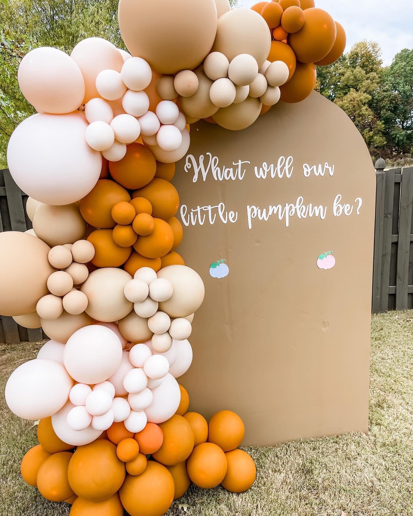 Fall Balloons Garland Arch Kit - Double Stuffed Matte Burnt Orange Cream Peach Apricot Terracotta Latex Balloon Different Sizes 18 12 10 5In Fall Ballon for Baby Shower Party Holiday