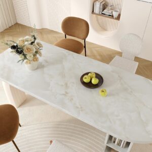 VEELIKE Cream Onyx Marble Contact Paper for Countertops Peel and Stick Waterproof Marble Countertop Contact Paper 15.7''x118'' Kitchen Countertop Peel and Stick Marble Wallpaper for Wall Counter Table