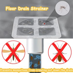 Disposable Hair Drain Stickers,30Pcs Floor Drain Sticker,Sewer Filter Screen,Filter Patches,Shower Drain Hair Catcher,Shower Drain Mesh Stickers for Bathroom/Laundry/Bathtub/Kitchen