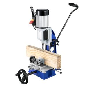 VEVOR Woodworking Mortise Machine, 1/2 HP 1700RPM Powermatic Mortiser, With Movable Work Bench Benchtop Mortising Machine, For Making Round Holes Square Holes Or Special Square Holes In Wood