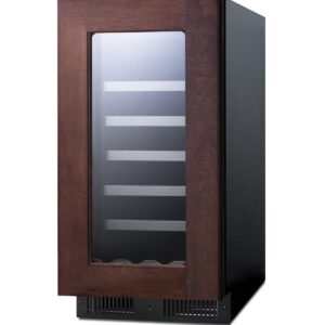 Summit CL18WCPNR 18-inch wide 29 Bottle Capacity Wine Cellar Built-In or Freestanding Use, Panel Ready (RHD, Wine)