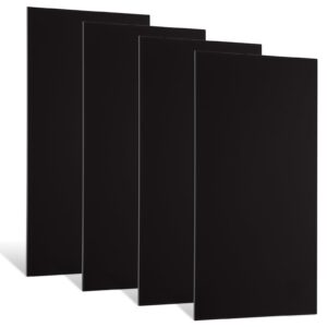 zuqian 4 pack black anodized aluminum sheet metal 6 x 12 x 1/25 inch (1mm thick) anodized aluminum metal plates blanks for home decoration, laser engraving, crafting