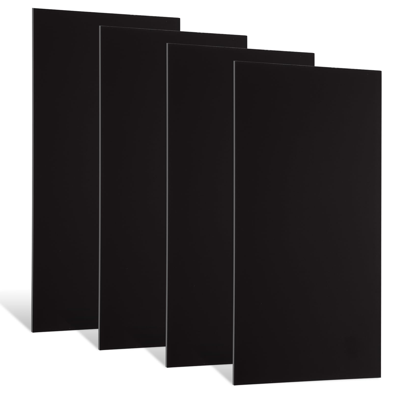 ZUQIAN 4 Pack Black Anodized Aluminum Sheet Metal 6 x 12 x 1/25 Inch (1mm Thick) Anodized Aluminum Metal Plates Blanks for Home Decoration, Laser Engraving, Crafting